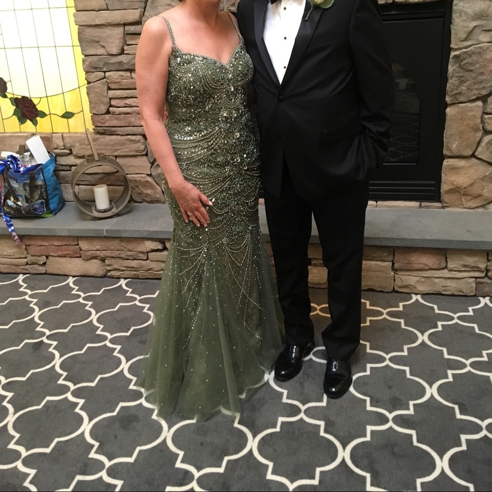 Beaded and sequined Mother of Bride Gown